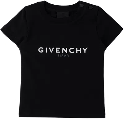 Givenchy Baby Black Printed T-shirt In 09b Black