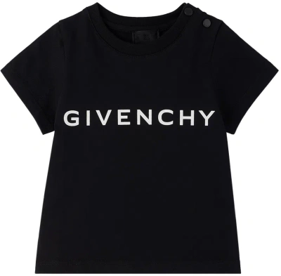 Givenchy Baby Black Printed T-shirt In 09b Black