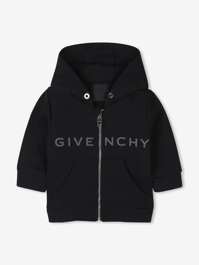 Givenchy Kids'  Baby Boys 4g Logo Zip Up Top In Black