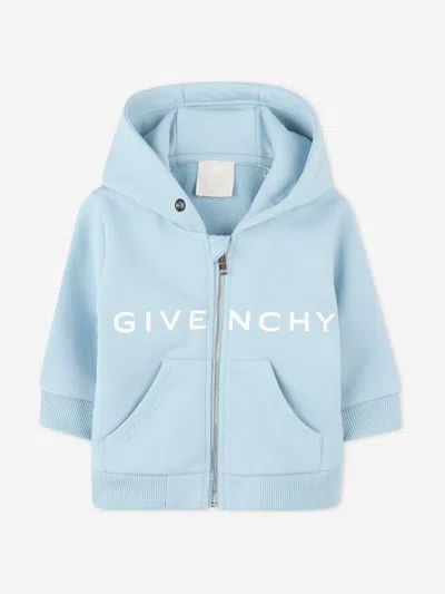 Givenchy Kids'  Baby Boys 4g Logo Zip Up Top In Blue