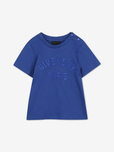 Givenchy Baby Boys Embroidered Logo T-shirt In Blue