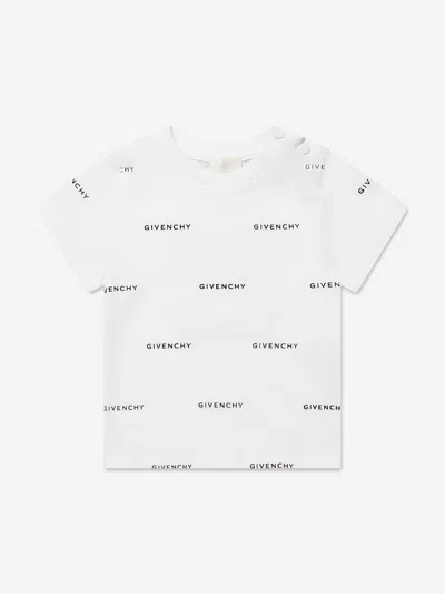 Givenchy Babies' Boys White Cotton 4g Logo Print T-shirt