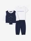 Givenchy Baby Fleece Denim Tracksuit Set In Blue