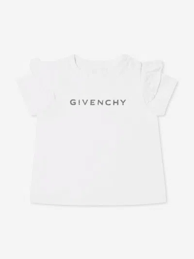 Givenchy Baby Girls Glitter Logo T-shirt In White