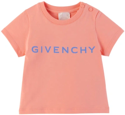 Givenchy Baby Pink Printed T-shirt In 436 Apricot