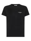 Givenchy Black Cotton Jersey Crewneck T-shirt In Multi