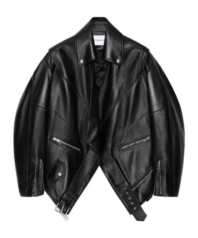GIVENCHY GIVENCHY BACK-TO-FRONT COLLARED BIKER JACKET