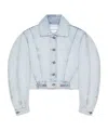 Givenchy Cropped Cocoon Jacket Front Back Yoke Pockets In Blue