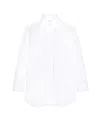 Givenchy Cotton Shirt Asymmetric Hemline Long Sleeves Buttoned Cuffs In White
