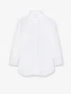 Givenchy Cotton Shirt Asymmetric Hemline Long Sleeves Buttoned Cuffs In White