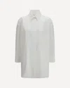 Givenchy Cotton Shirt Asymmetric Hemline Long Sleeves Buttoned Cuffs In White