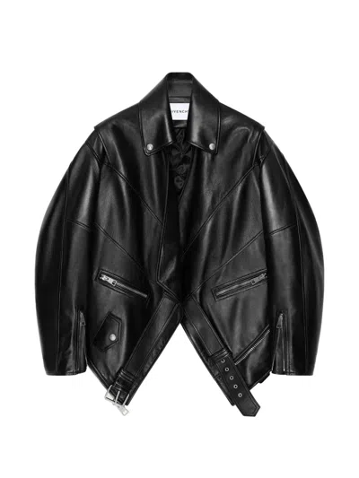GIVENCHY BACK-TO-FRONT BIKER JACKET IN LEATHER