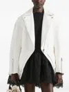 Givenchy Back-to-front Biker Jacket In Leather In White