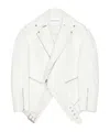 Givenchy Back-to-front Biker Jacket In Leather In White