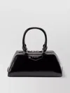 Givenchy Structured Black Handbag With Glossy Finish And Versatile Straps