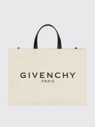 Givenchy Bag In Canvas With Logo Print In Neutral