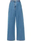 Givenchy Womens Deep Blue Relaxed-fit Wide-leg Mid-rise Denim Trousers In Blue