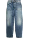 Givenchy Straight Trousers With Belt Loops And Pockets In Blue