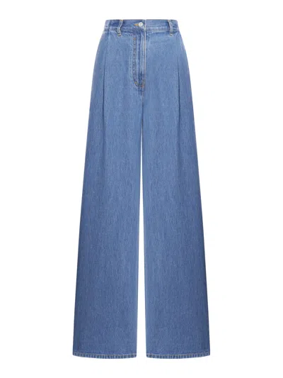 Givenchy Baggy Pants With Pleat In Deep Blue