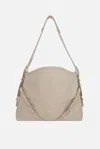 Givenchy Brushed Leather Voyou Shoulder Bag In White