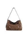 Givenchy Black Calf Leather Bos Taurus Shoulder Bag In Brown