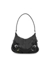 Givenchy Voyou Harness Shoulder Bag In Shiny Leather In Black