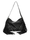 Givenchy Voyou Medium Shoulder Bag In Fringe Leather In Black
