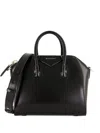 Givenchy Mini Antigona Box Two-way Leather Tote Bag In Black