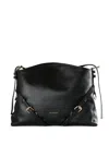 Givenchy Voyou Buckled Leather Shoulder Bag In Black