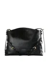 Givenchy Voyou Buckled Leather Shoulder Bag In Black