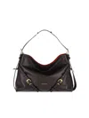 Givenchy Medium Voyou Calfskin Shoulder Bag With Buckle Fastening In Blue