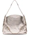 Givenchy Medium Voyou Metallic Leather Hobo Bag In Gold