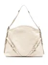 Givenchy Calf Leather Shoulder Bag With Elegant Brass Accents And Spacious Interior In Natural Beige