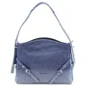 Givenchy Blue Denim Voyou Medium Shoulder Bag In Navy