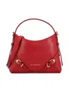 Givenchy Voyou Mini Shoulder Bag In Shiny Leather In Red