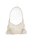 Givenchy Beige Textured Handbag With Gold-tone Hardware In White