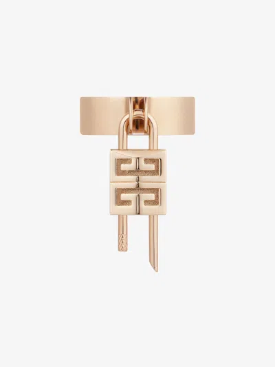 Givenchy Mini Lock Ring In Metal In Rose Golden