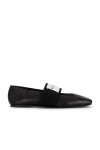 Givenchy Sliced Square Elastic-strap Ballet Flats In Black