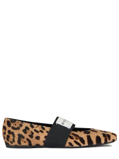 Givenchy Ballerina Flats With Embossed Detail In Animal Print