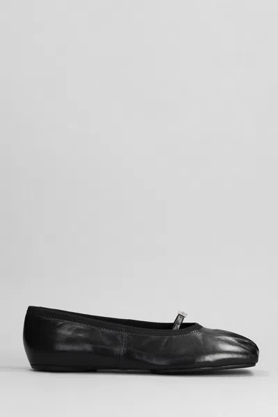 Givenchy 4g-plaque Pleated Ballerina Shoes In Black