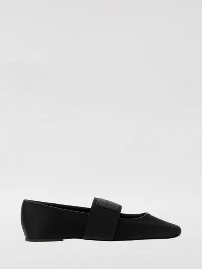 Givenchy Logo-appliquéd Leather Ballerina Flats In Black