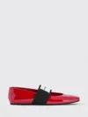 Givenchy Squared Leather Ballerinas In Red