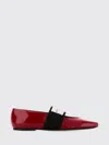 Givenchy Red Leather Ballet Flats In Red