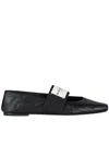 Givenchy Sliced Square Elastic-strap Ballet Flats In Black