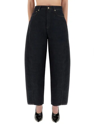 Givenchy Balloon-fit Denim Jeans With Classic Texture In Black