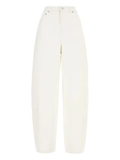 Givenchy Balloon Leg Denim Pants In White