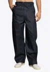 Givenchy Navy Herringbone Denim Cargo Pants In Blue
