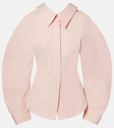 Givenchy Balloon-sleeve Cotton Shirt In Pink