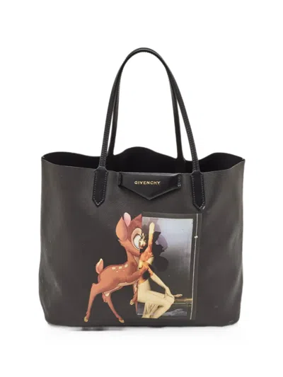 Pre-owned Givenchy Bambi Antigona Shopper Tote Bag In Black