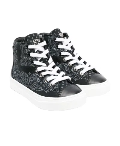 Givenchy Bandana-print High-top Sneakers In Black